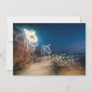 Abstract Intentional Camera Movement Night Light T Holiday Card
