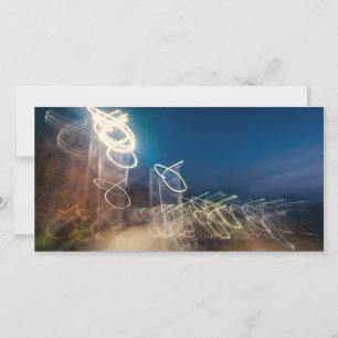 Abstract Intentional Camera Movement Night Light T Holiday Card