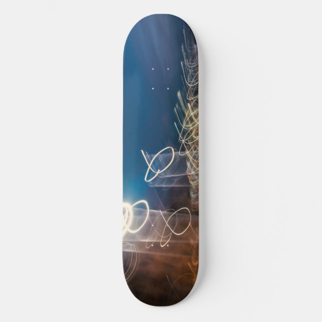Abstract Intentional Camera Movement Night Light T Skateboard (Front)