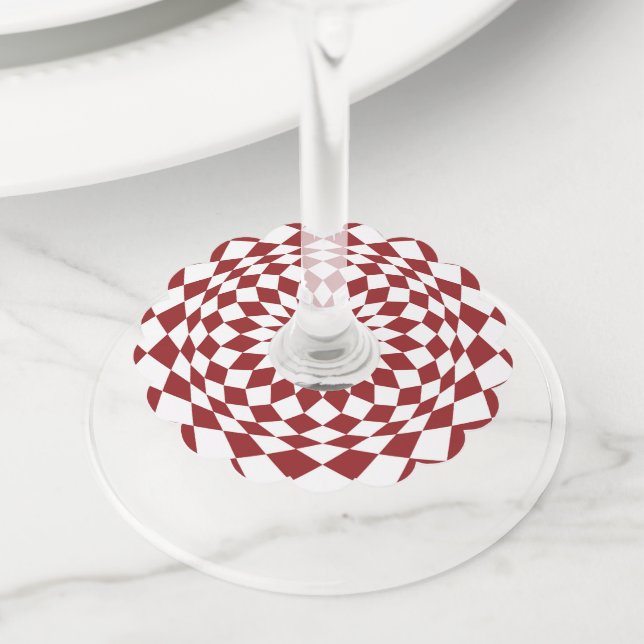 Abstract Interior Design Wine Glass Tag (Close Up)