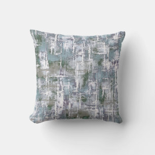Abstract Intersections Blue Grey White Throw Pillow