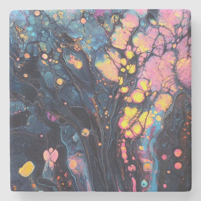 Abstract Iridescent Art Coaster (Front)