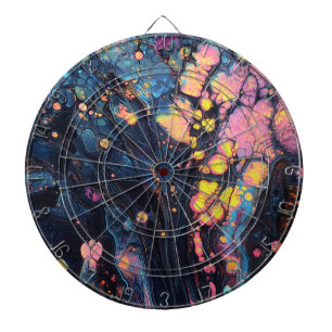 Abstract Iridescent Art Dartboard