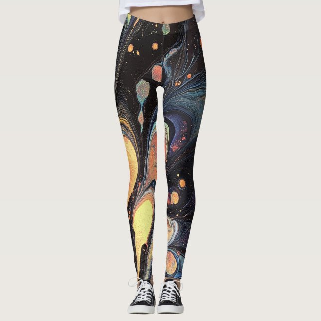 Abstract Iridescent Art Leggings (Front)