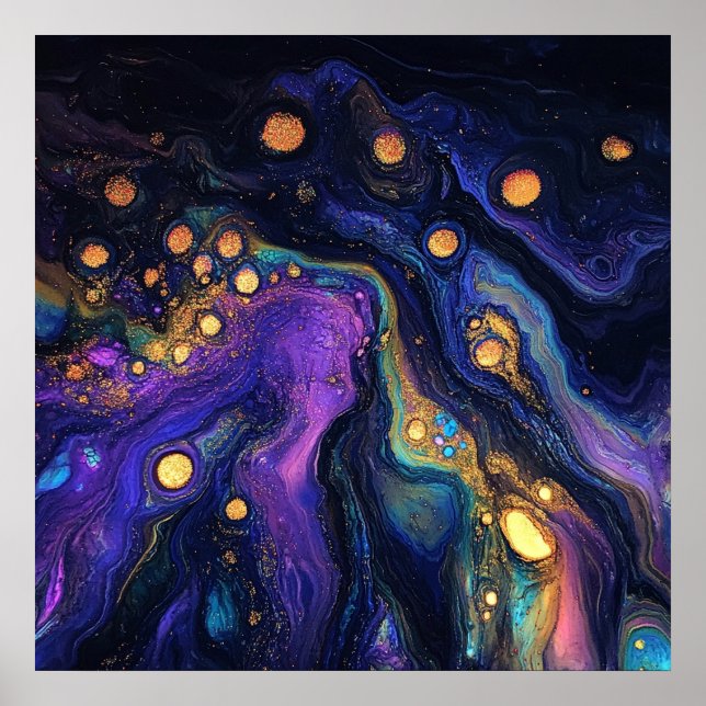 Abstract Iridescent Art Poster (Front)