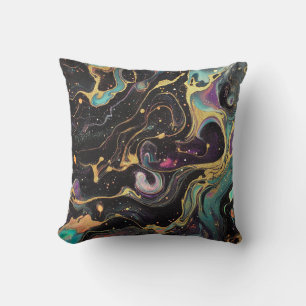 Abstract Iridescent Art Throw Pillow