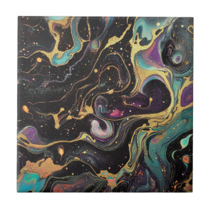 Abstract Iridescent Art Tile