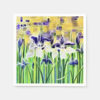 Abstract Iris Cocktail Napkin