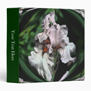 Abstract Iris Floral Art Personalized Binder