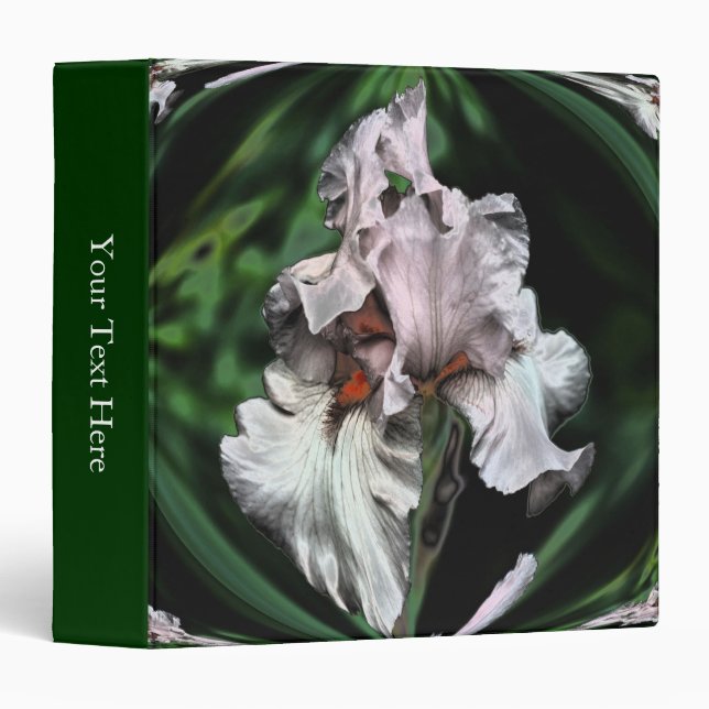 Abstract Iris Floral Art Personalized Binder (Front/Spine)