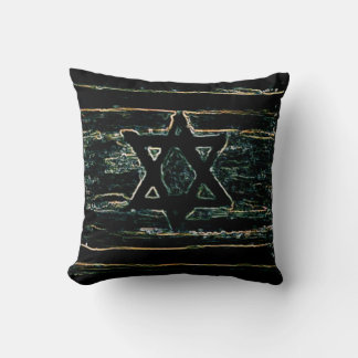 Abstract Israel BLACK Throw Pillow