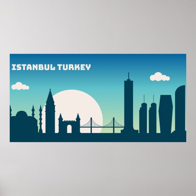 Abstract Istanbul Turkey Poster (Front)