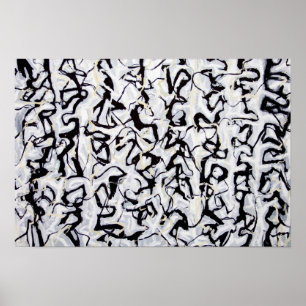 Abstract Japanese Calligraphy Poster