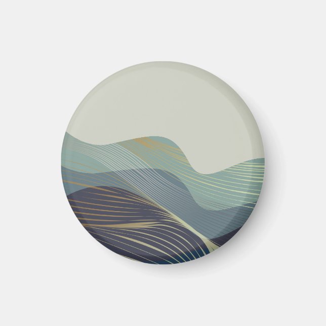 Abstract Japanese landscape Magnet (Front)