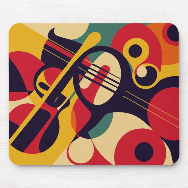 abstract, jazz, music mouse pad (Front)