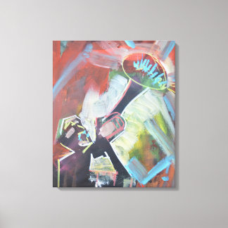 Abstract Jazz Trumpet Blast Neo-Expressionist Canvas Print