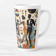 Abstract Jazzy Martinis and Dancing Cocktail Party