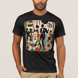 Abstract Jazzy Martinis and Dancing Cocktail Party T-Shirt