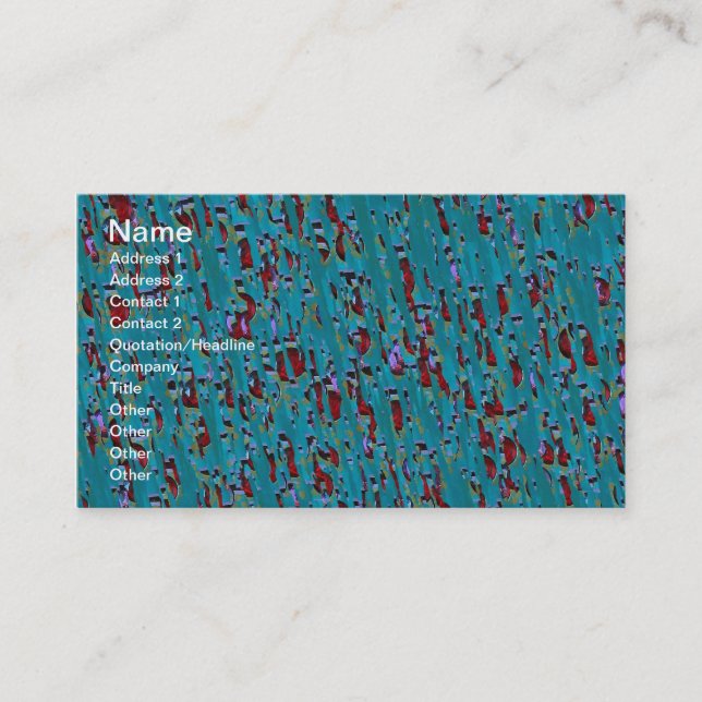 Abstract Jewels Business Card (Front)