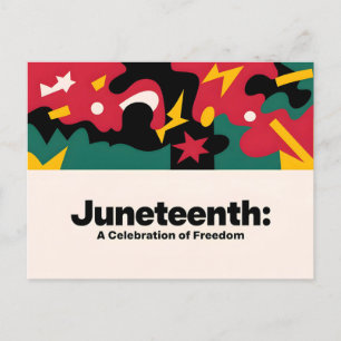 Abstract Juneteenth A Celebration of Freedom Desi Holiday Postcard