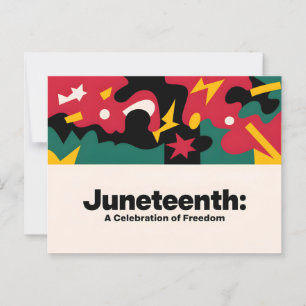 Abstract Juneteenth A Celebration of Freedom Desi Postcard
