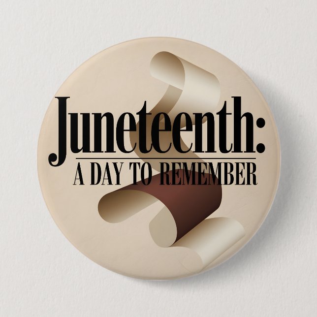 Abstract Juneteenth A Day to Remember 3 Inch Round Button (Front)