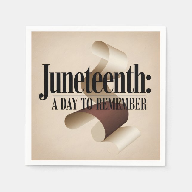 Abstract Juneteenth A Day to Remember Napkin (Front)