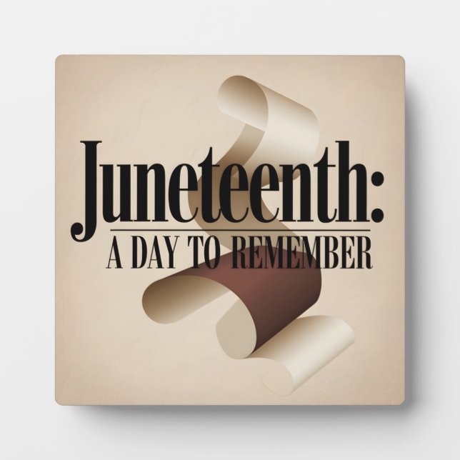 Abstract Juneteenth A Day to Remember Plaque (Front)