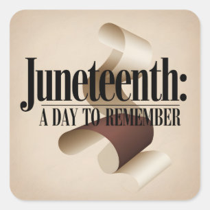 Abstract Juneteenth A Day to Remember Square Sticker