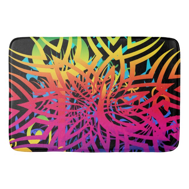 Abstract Jungle Bath Mat (Front)