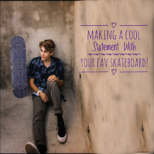 Abstract Jungle-Blue Skateboard