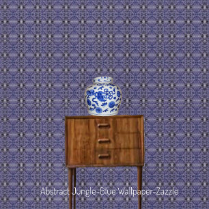 Abstract Jungle-Blue   Wallpaper