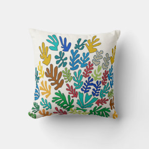 Abstract Jungle Leaves Throw Pillow
