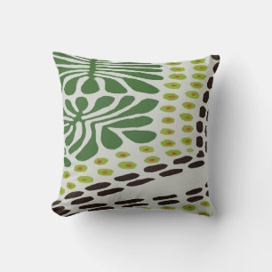 Abstract Jungle Path, South American Throw Pillow