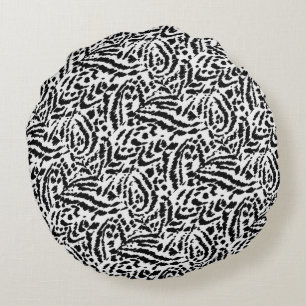 Abstract Jungle Round Pillow