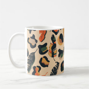 Abstract jungle seamless pattern,wild animal backg coffee mug