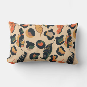 Abstract jungle seamless pattern,wild animal backg lumbar pillow