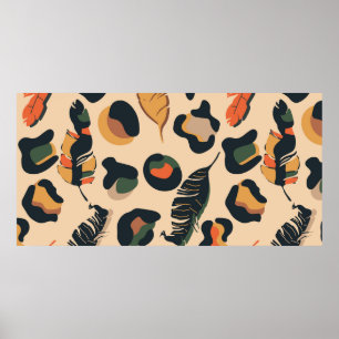 Abstract jungle seamless pattern,wild animal backg poster