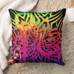 Abstract Jungle Throw Pillow