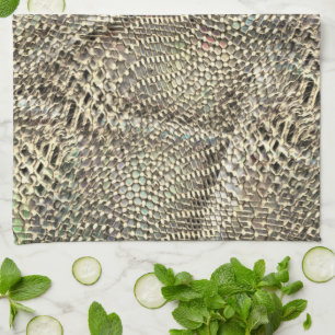 Abstract jute with slight golden metal tone throw  kitchen towel