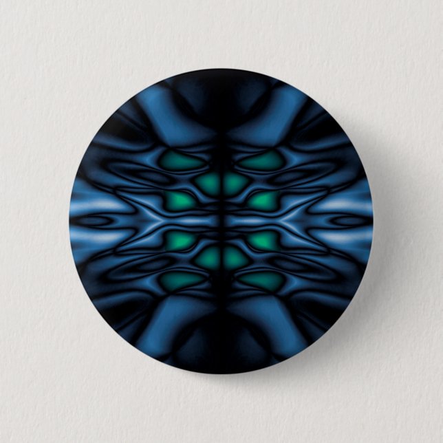 Abstract kaleidoscope pattern 2 inch round button (Front)