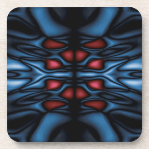 Abstract kaleidoscope pattern coaster