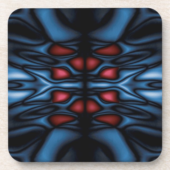 Abstract kaleidoscope pattern coaster (Front)