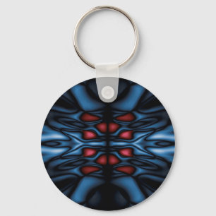 Abstract kaleidoscope pattern keychain