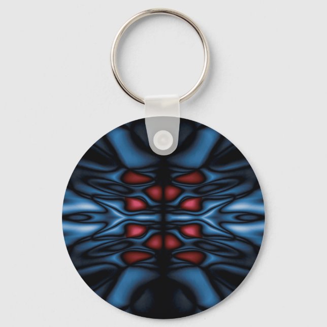 Abstract kaleidoscope pattern keychain (Front)