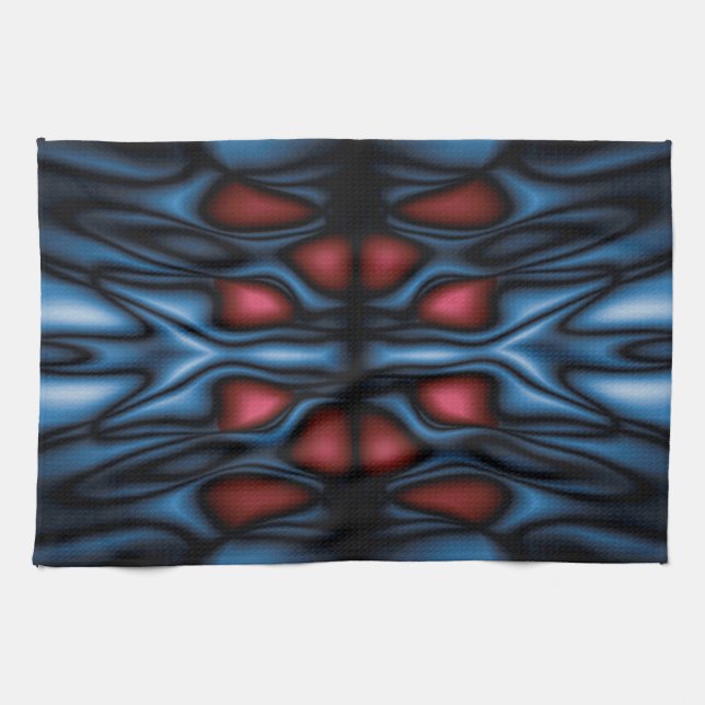 Abstract kaleidoscope pattern kitchen towel (Horizontal)