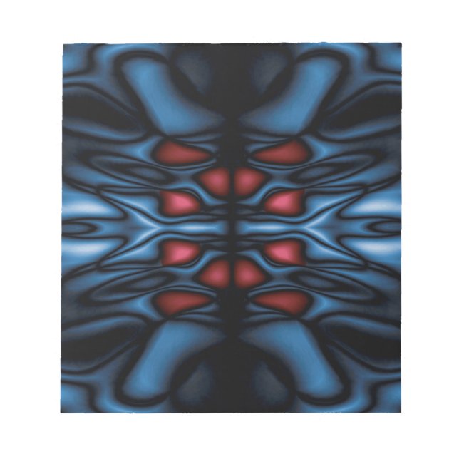 Abstract kaleidoscope pattern notepad (Front)