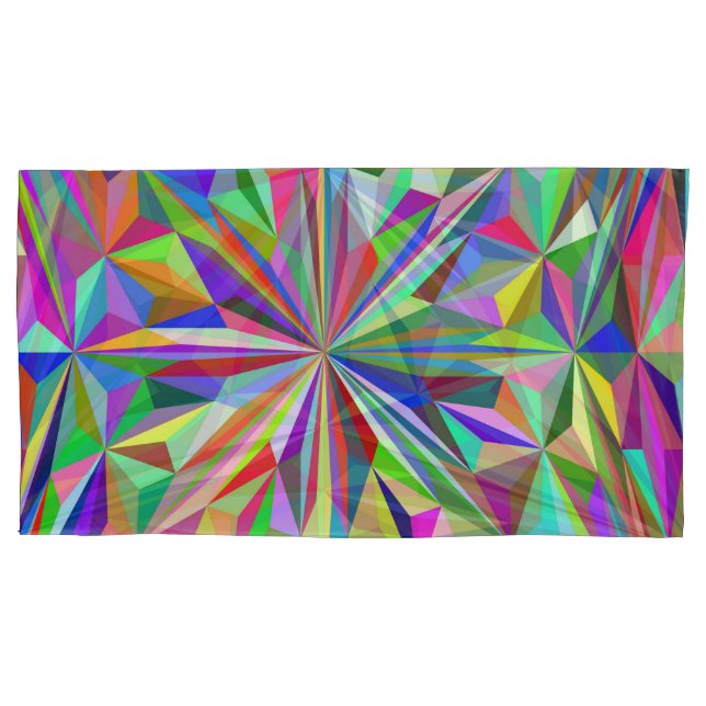 Abstract kaleidoscope pillowcase (Front-Left)