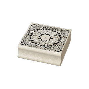 abstract kaleidoscope rubber stamp