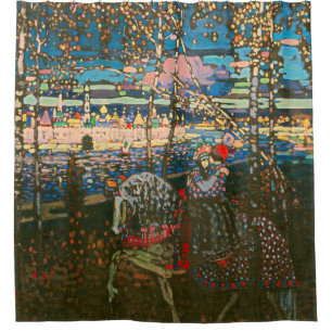 Abstract Kandinsky Riding Couple Colourful